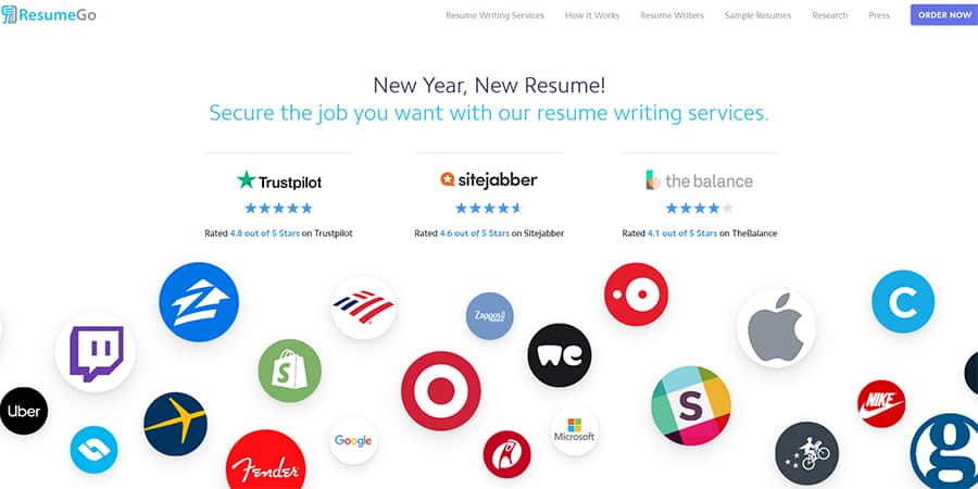 ResumeGo homepage - secure the job you want with our resume writing services