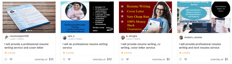 own resume writing service